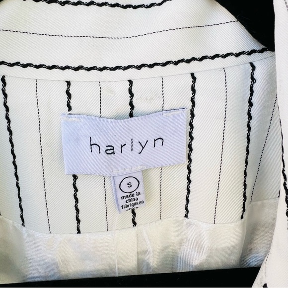 ANTHROPOLOGIE LONGLINE THIN STRIPE OPEN FRONT BLAZER POCKETS SIZE SMALL NWT - Picture 4 of 14